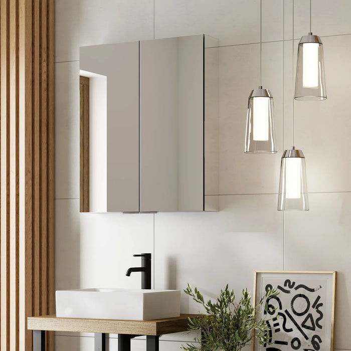 HiB Eris 50cm Bathroom Mirrored Cabinet - 45100