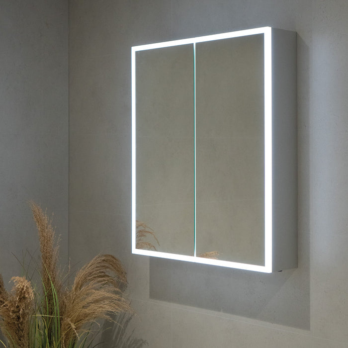 HiB Qubic 60cm Sensor-Activated LED Bathroom Cabinet - 46500