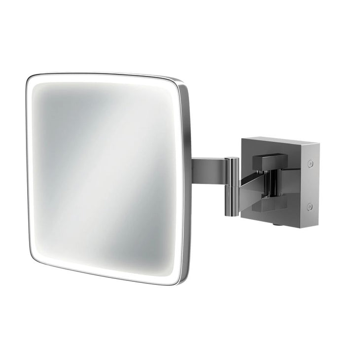 HiB Eclipse Square Bathroom LED Magnifying Mirror - Chrome - 21200