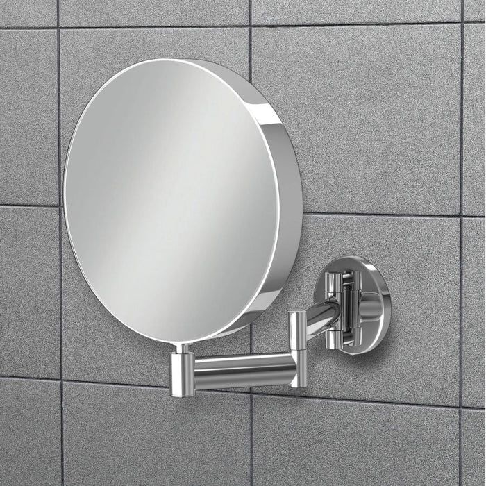 HiB Helix Round Magnifying Bathroom Mirror - Chrome - 21300