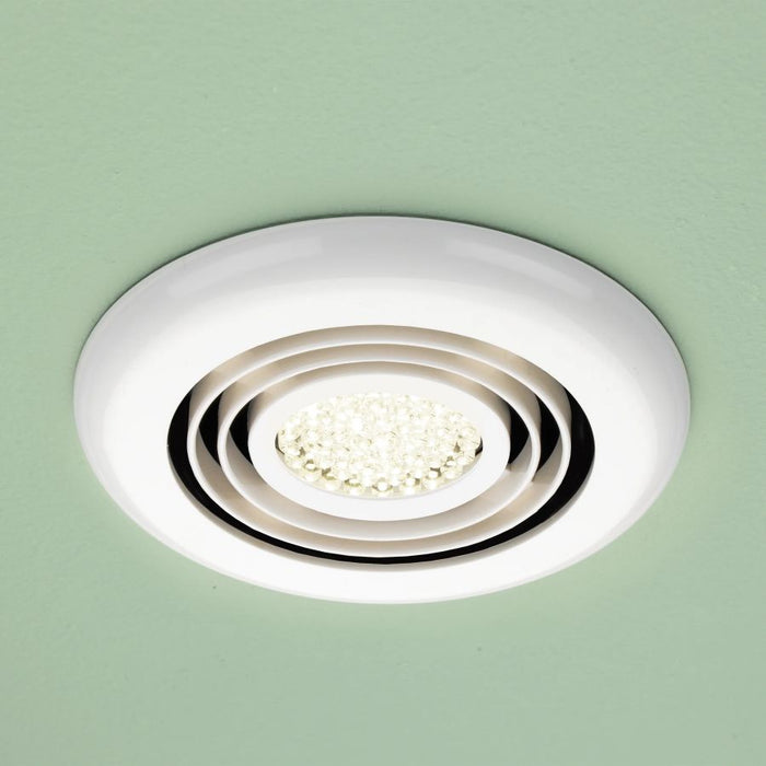 hib. Cyclone Wet Room Inline Fan - White, Illuminated - Warm White - 33800