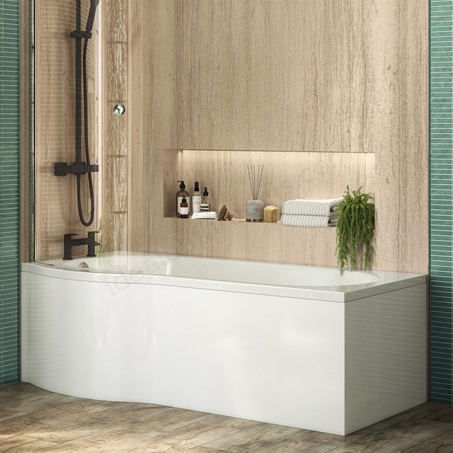 Stone 1700mm x 850mm Left Handed P Shaped Bath