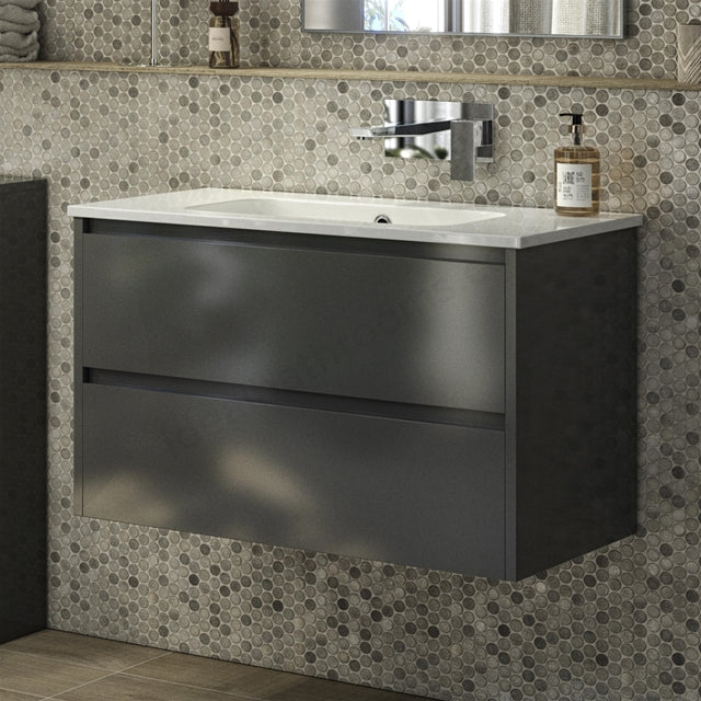 Pebble Wall Mounted Basin Filler w/ Pop Up Waste - Chrome