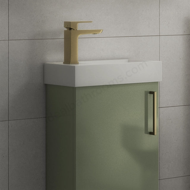 Pebble PVD Coated Mini Mono Basin Mixer w/ Pop Up Waste - Brushed Brass
