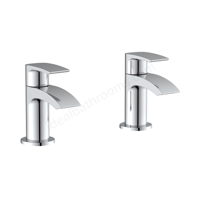 Cape Bath Pillar Taps w/ 2 Tap Holes Chrome - PBBR046