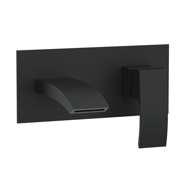 Cape Electroplated Wall Mounted Bath Filler Black - PBBR057