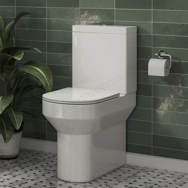 Dune Round 390mm x 375mm 6/4L Dual Flush Cistern & Mechanism - White