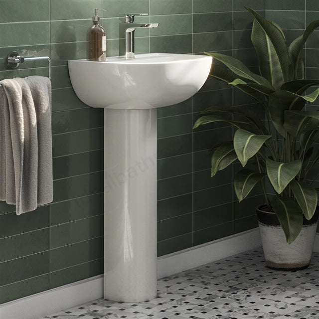 Dune 660mm x 165mm Full Pedestal - White