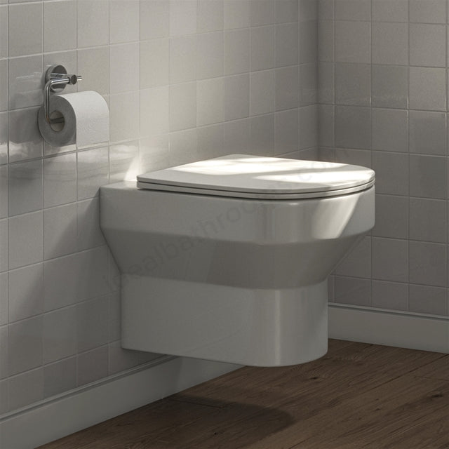 Dune Round 360mm x 515mm x 360mm Wall Hung WC Pan - White