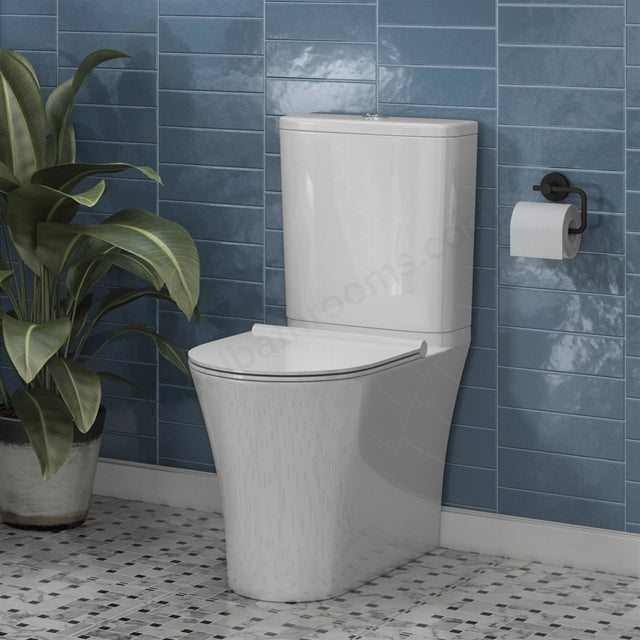 Bay D Shape Slim Soft Close Seat - White