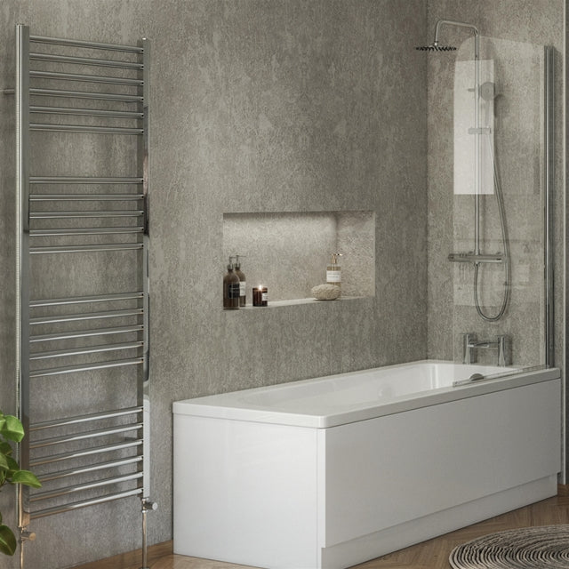 Kelvin Straight 1600 x 600mm Towel Warmer - Chrome