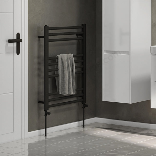 Kelvin Straight 800 x 600mm Towel Warmer - Matt Black
