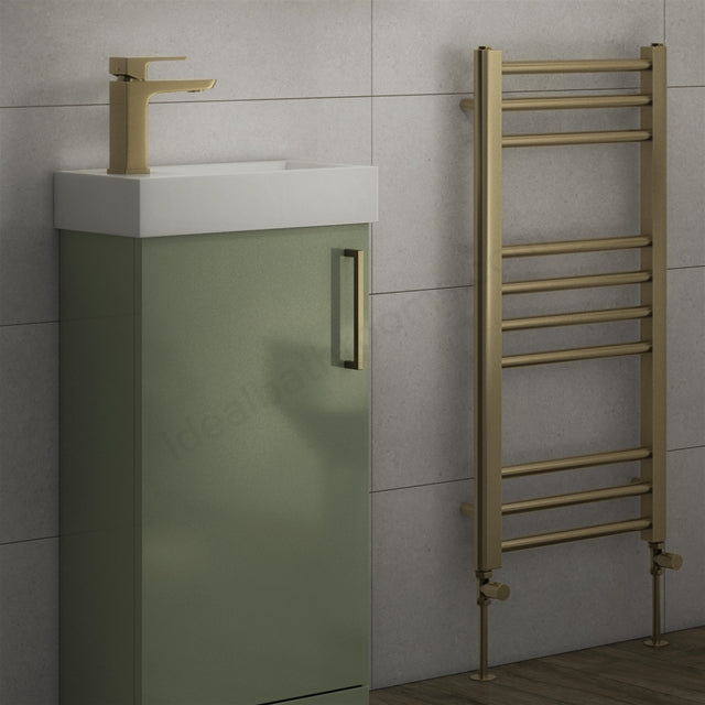 Kelvin Straight 800 x 400mm Towel Warmer - Brass