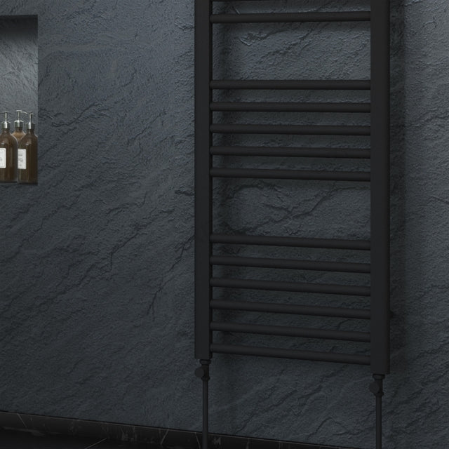 Non-Thermostatic Straight Radiator Valve - Black