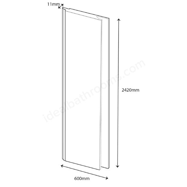 2440mm x 585mm Wall Panel Grey - PBPW006