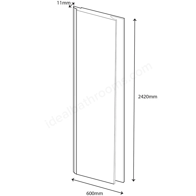 2440mm x 585mm Wall Panel White Gloss - PBPW008