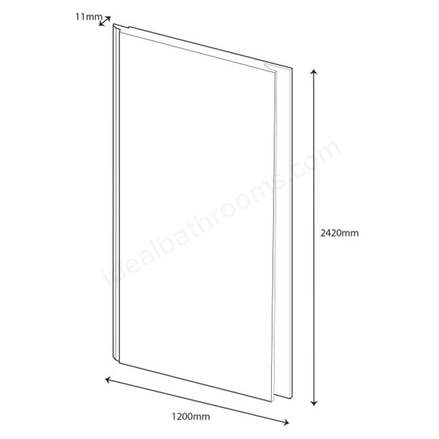 2440mm x 1185mm Wall Panel Dark Slate - PBPW015