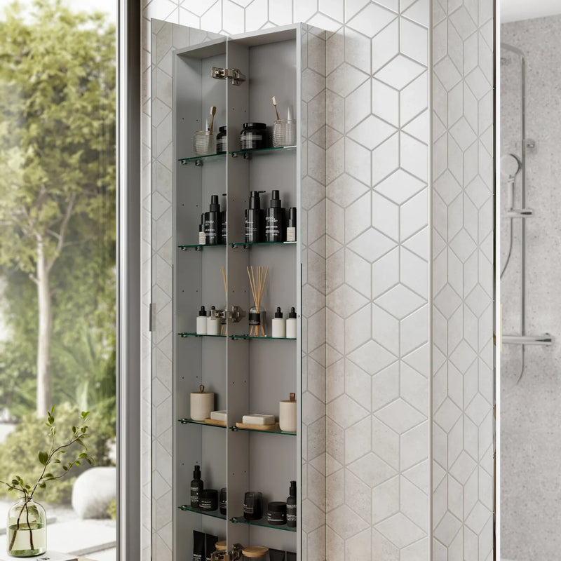 HiB Eris 80cm Bathroom Mirrored Cabinet - 48100