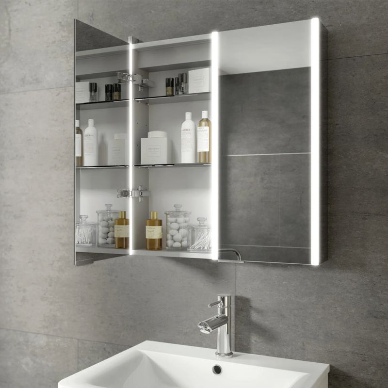 HiB Xenon 100cm LED Colour Temperature Changing Mirrored Cabinet - 46250