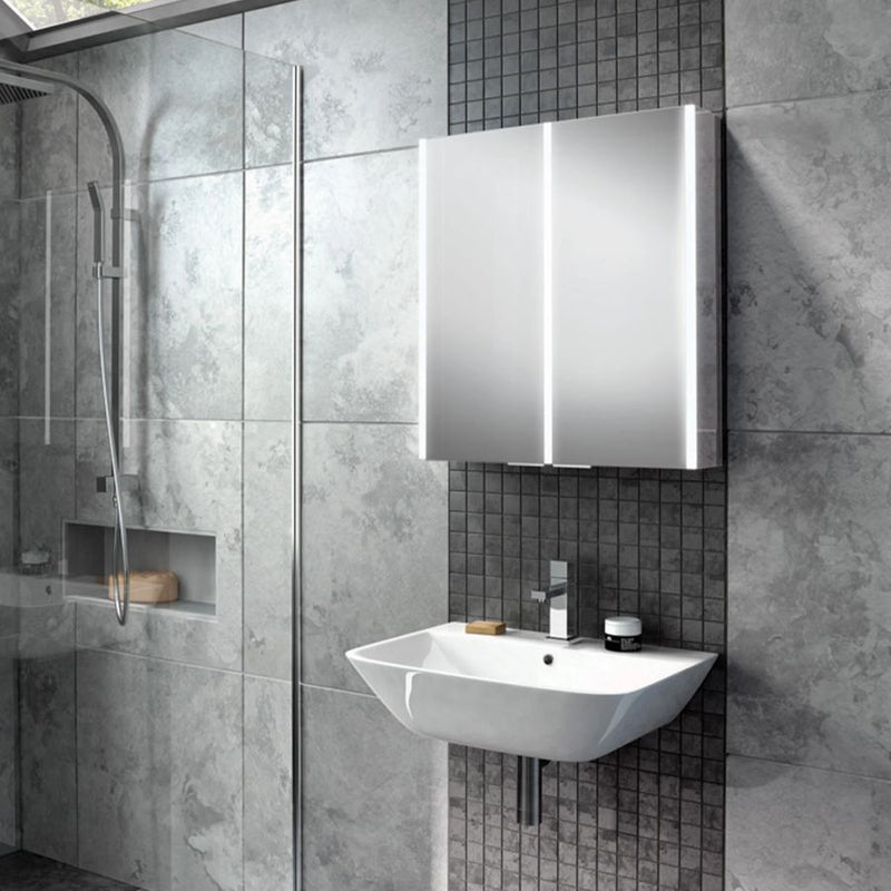 HiB Xenon 60cm LED Colour Temperature Changing Mirrored Cabinet - 46100