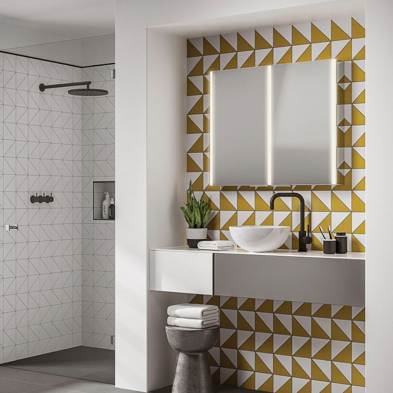 HiB Xenon 100cm LED Colour Temperature Changing Mirrored Cabinet - 46250