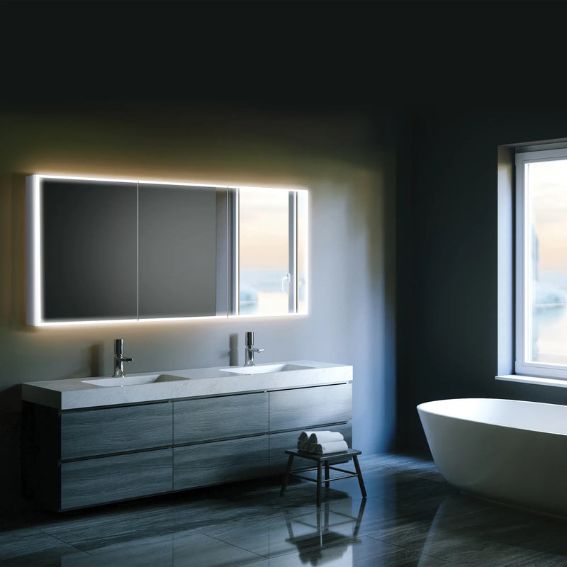 HiB Qubic 50cm Sensor-Activated LED Bathroom Cabinet - 46400