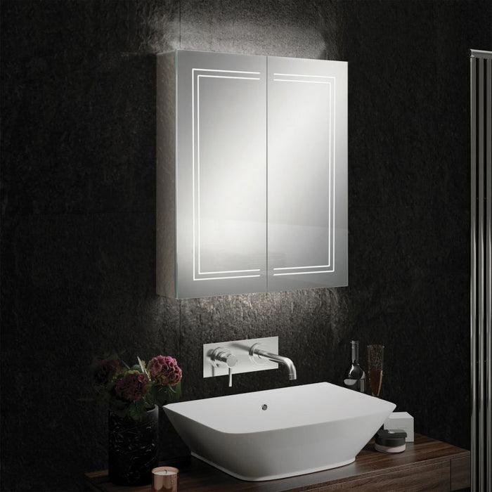 HiB Edge 60cm LED Border Mirrored Cabinet - 49500