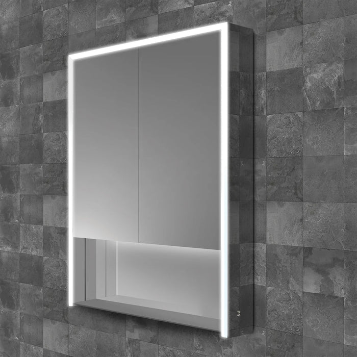 HiB Verve 60cm Illuminated Bathroom Mirrored Cabinet - 52800