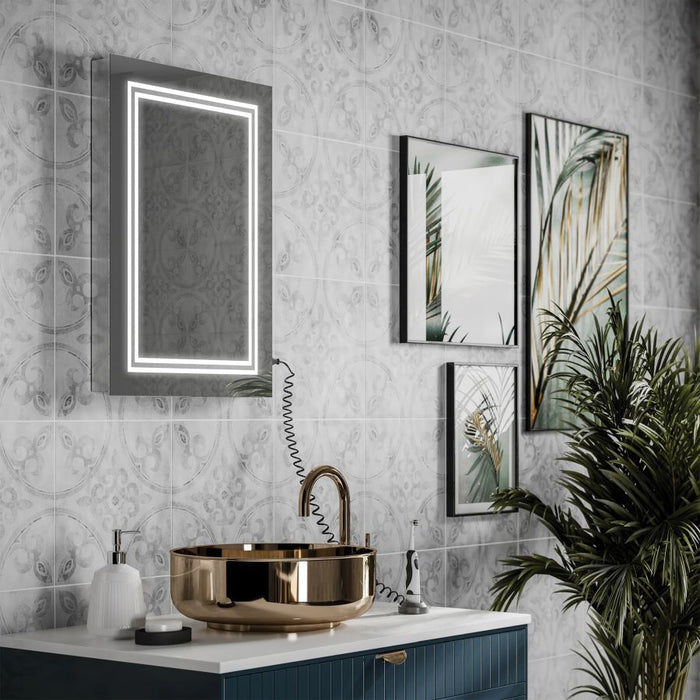 HiB Boundary 50cm LED Border Bathroom Mirror - 79540500