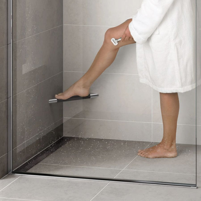 HiB Corner Shower Grab Bar with Grip - Chrome - ACCACH01