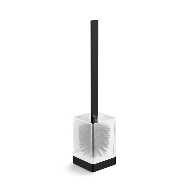 HiB Atto Freestanding Square Toilet Brush Holder - Black - ACTBFSBK03
