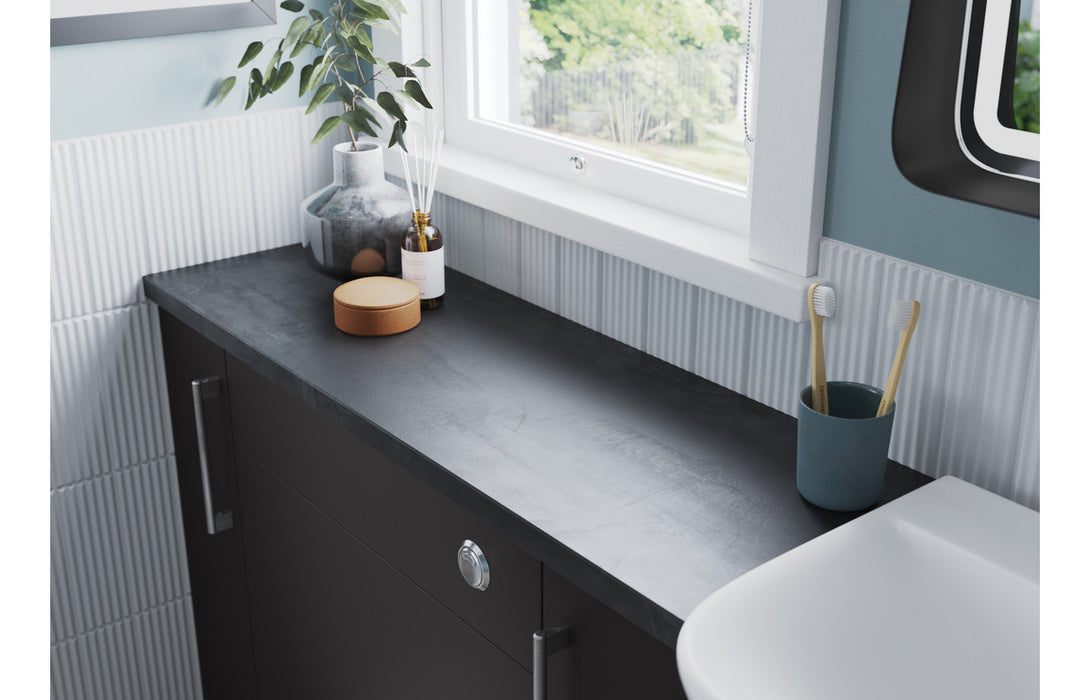 Abruzzo 500mm Slim Basin Unit - Matt Graphite Grey