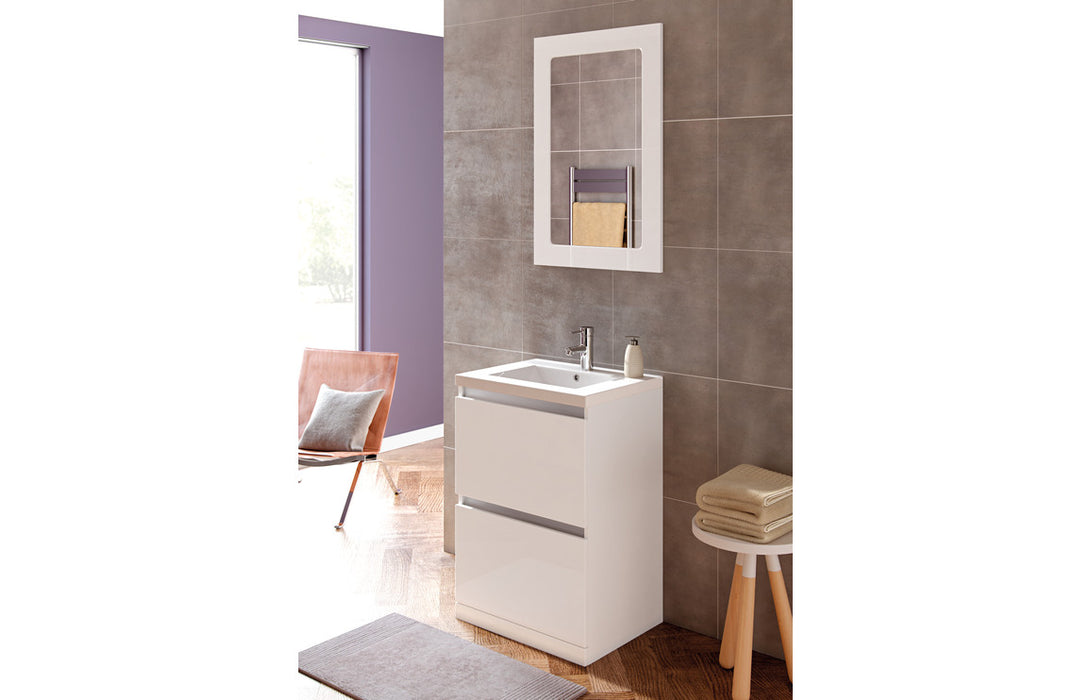 Emilia 600mm Floor Standing WC Unit - White Gloss