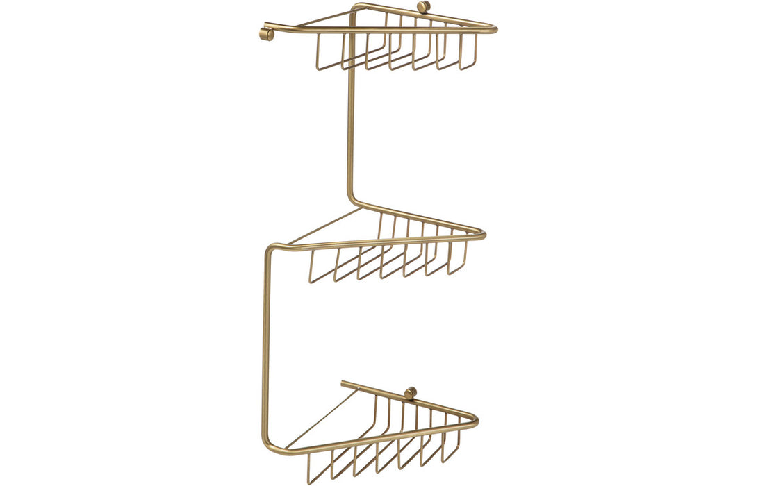 Terni 3-Tier Corner Shower Caddy - Brushed Brass