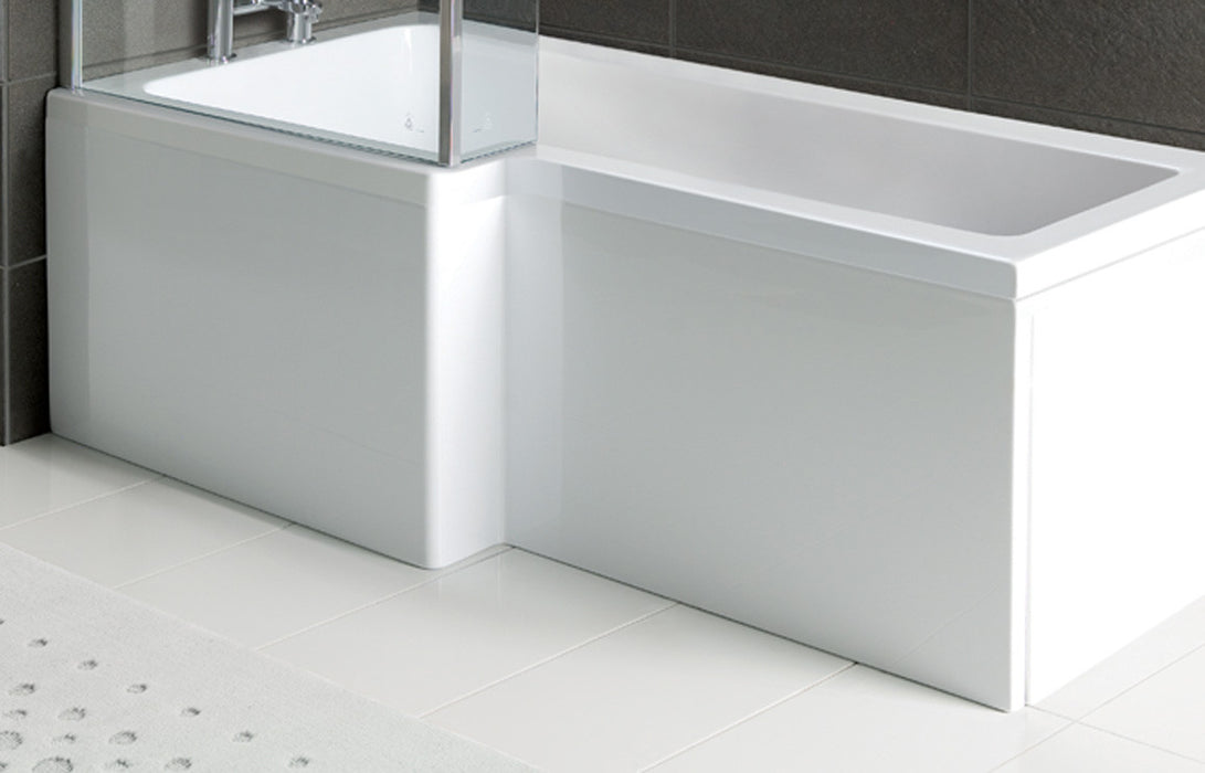 1700mm L Shape Bath Front Panel - White