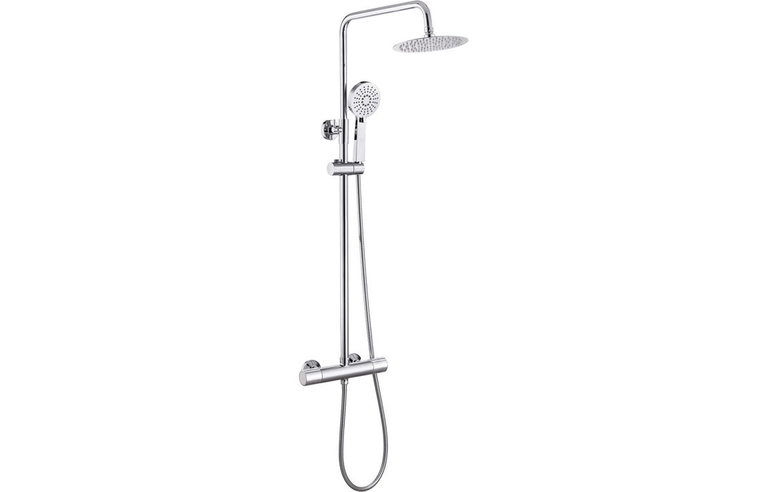 Whitland Cool-Touch Thermostatic Mixer Shower w/Riser & Overhead Kit