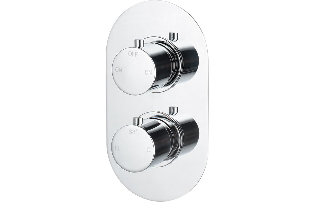 Pembroke Thermostatic Two Outlet Twin Shower Valve