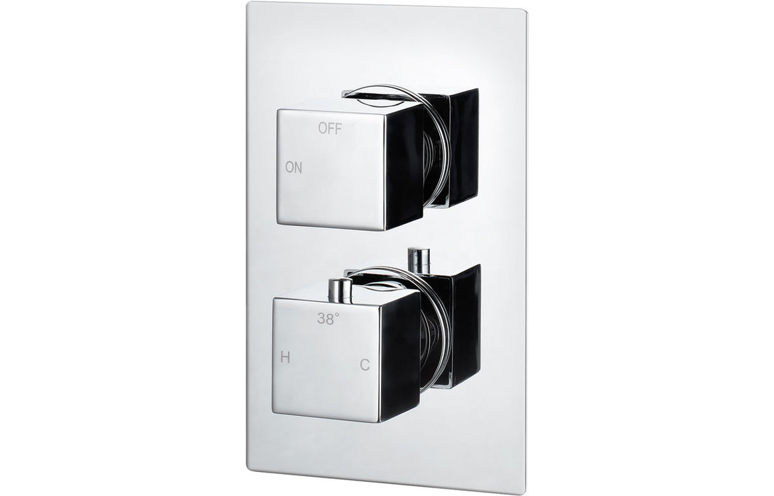 Talbot Thermostatic Single Outlet Twin Shower Valve
