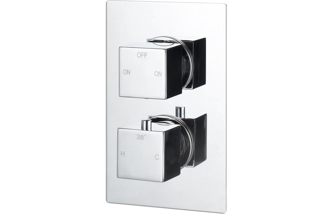 Talbot Thermostatic Two Outlet Twin Shower Valve
