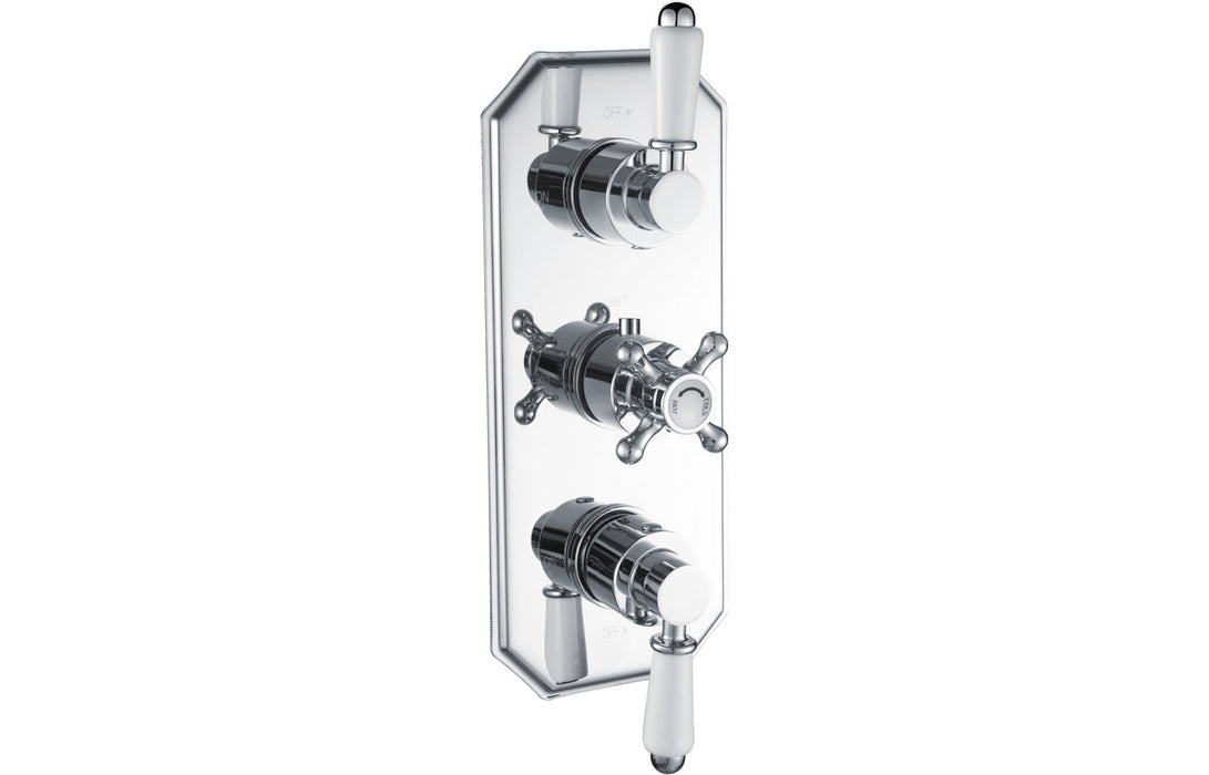 Penarth Traditional Lever Thermostatic Two Outlet Shower Valve