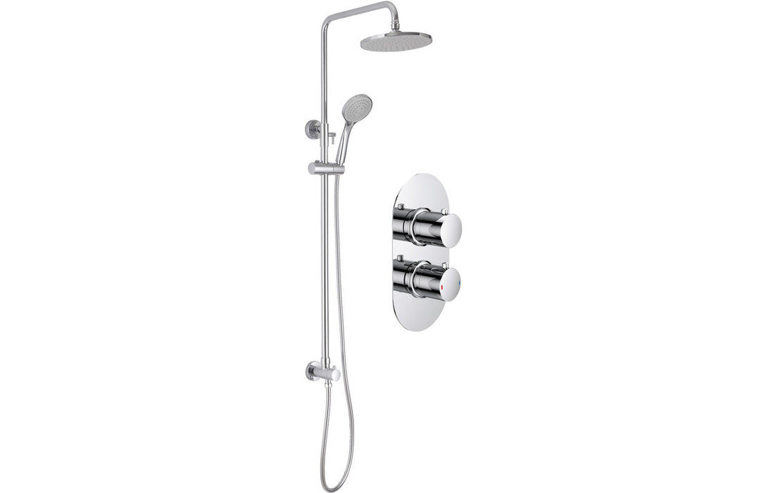 Pembroke Shower Pack Two - Two Outlet Twin Shower Valve w/Riser & Overhead Kit