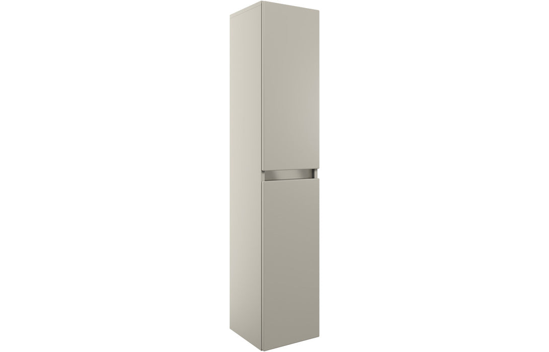 Emilia 300mm 2 Door Wall Hung Tall Unit - Latte