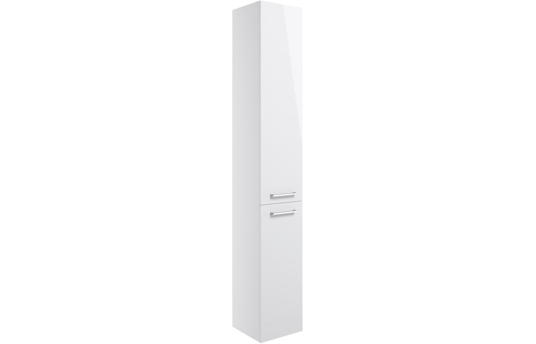 Puglia 350mm Floor Standing 2 Door Tall Unit - White Gloss