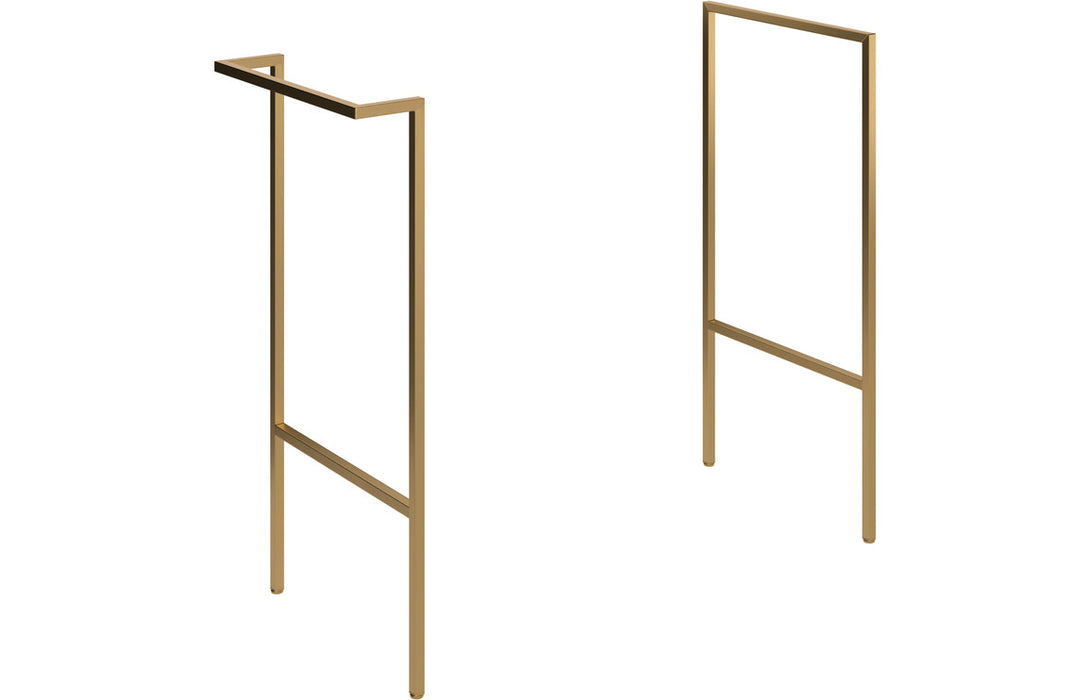 Marche Optional Frame with Integrated Towel Rail - Brushed Brass