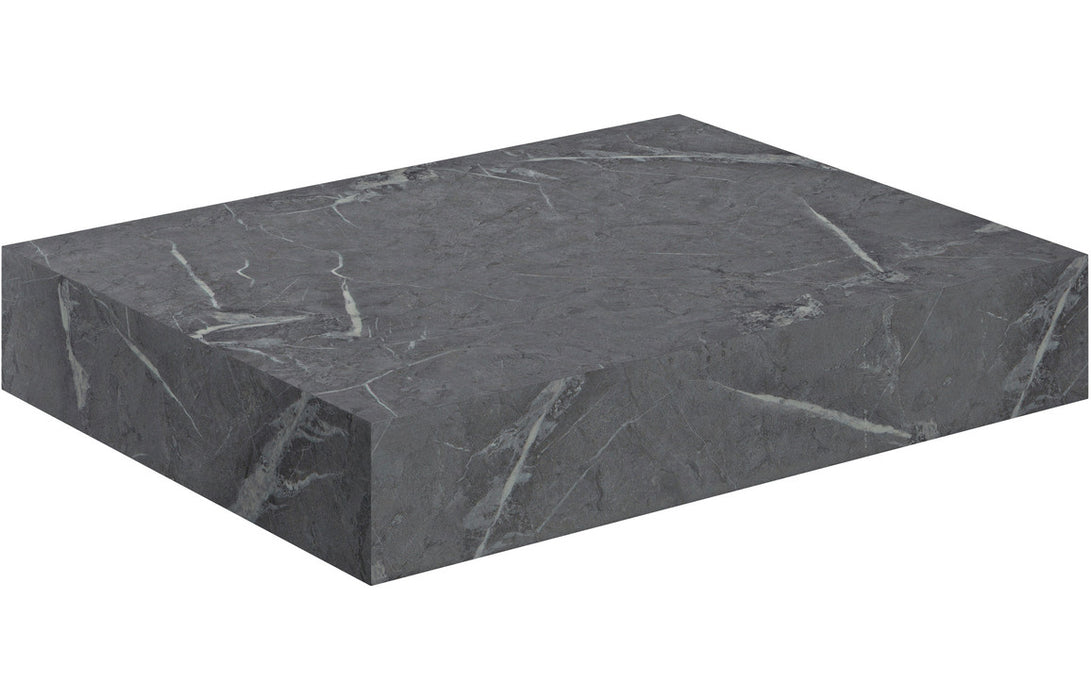 Liguria 600mm Wall Hung Basin Shelf - Grey Marble