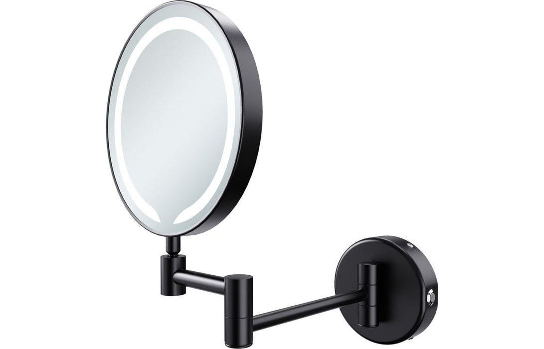 Massa Round LED Cosmetic Mirror - Black