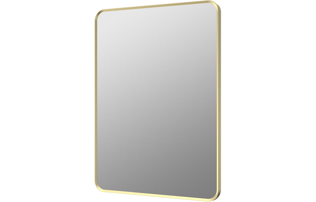 Trapani 600x800mm Rectangle Mirror - Brushed Brass