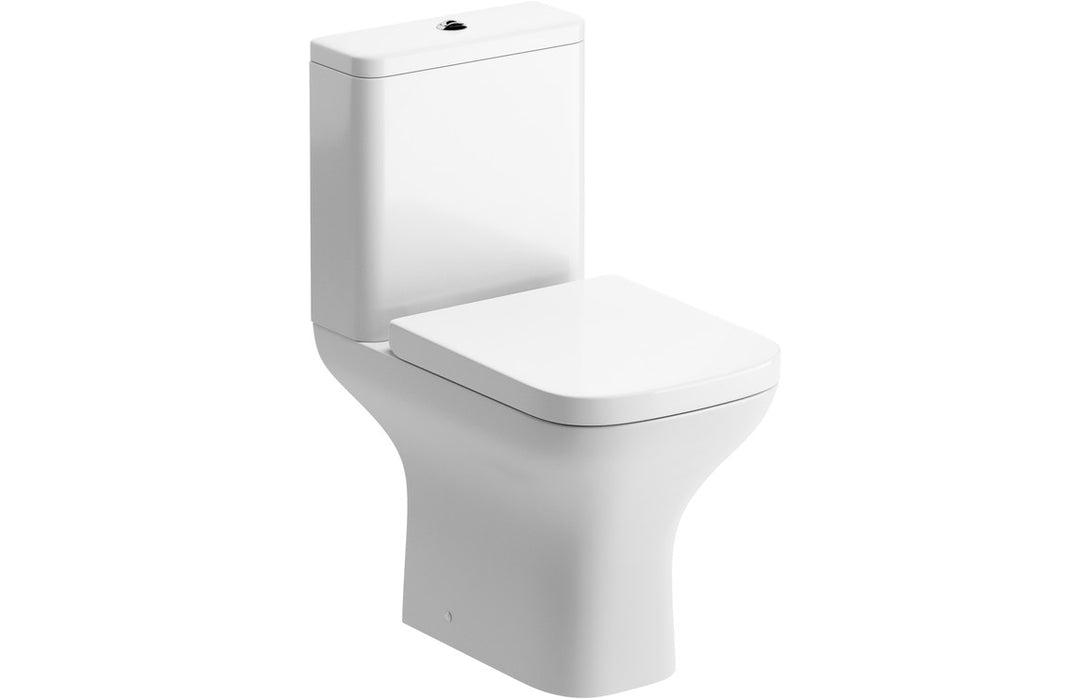 Brecon Short Projection Close Coupled Open Back WC & Wrapover Soft Close Seat