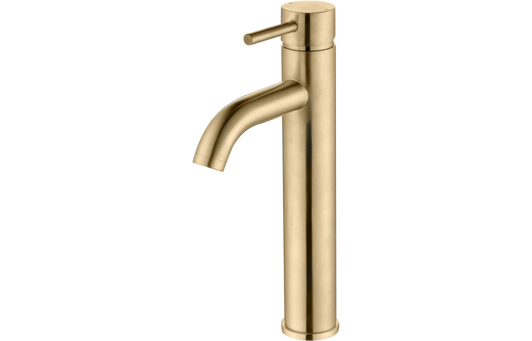 Charlie Tall Basin Mixer - Brushed Brass