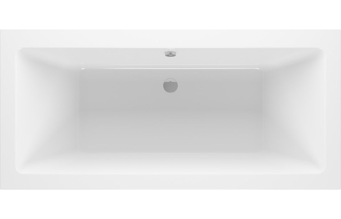 Perugia Square Double Ended SUPERCAST 1700x700x550mm 0TH Bath w/Legs